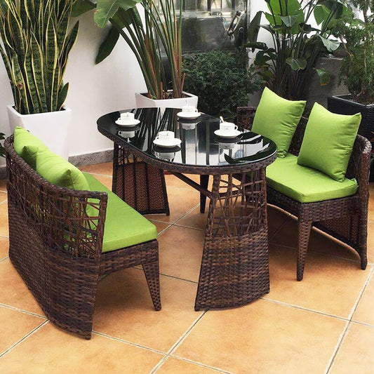 LO0002 Rattan Double Balcony Dining Table and Chair Set | Rattan | Dining Table | Rattan Chairs | Dining Table Set | Outdoor Furniture | Outdoor Table