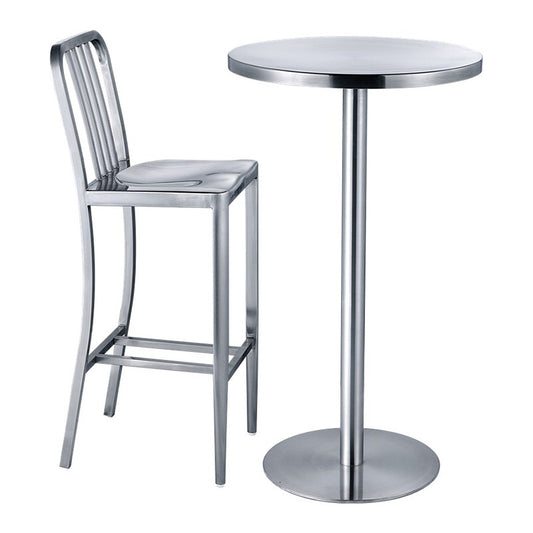 不鏽鋼椅 酒吧餐廳金屬高腳椅 靠背吧臺椅 TCH00280-1