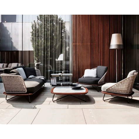 Olefin rope weaving aluminum frame outdoor waterproof sofa