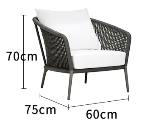 Outdoor Single Seat Tea Set (3-in-1) Sofa Coffee Table SOFA037