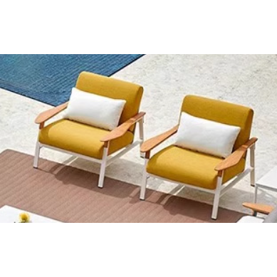 SOFA041 戶外 兩人沙發套裝 ︳沙發 咖啡桌︳戶外傢俬 戶外場景實拍