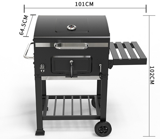 Charcoal BBQ Smoker Grill with Thermometer