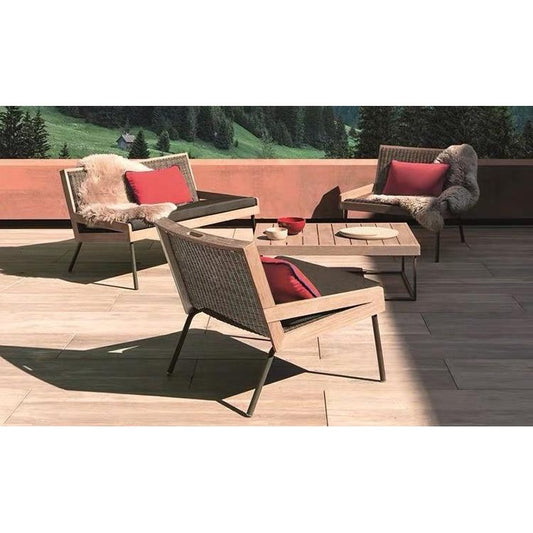 户外沙發套裝 | 單件 | 藤編 | 茶几 | 藤椅 | 柚木 |