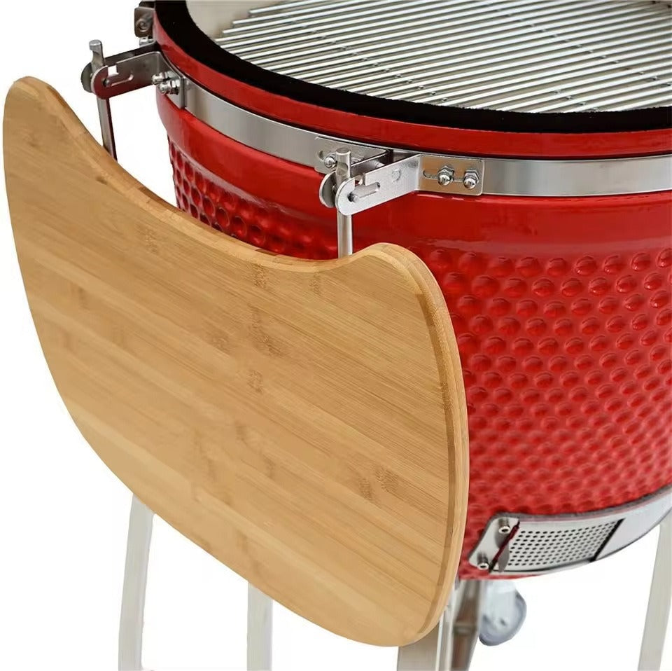 Kamado 26吋陶瓷燒烤爐 不銹鋼架 CH-KP26|1000度耐火莫來石 美式煙燻BBQ