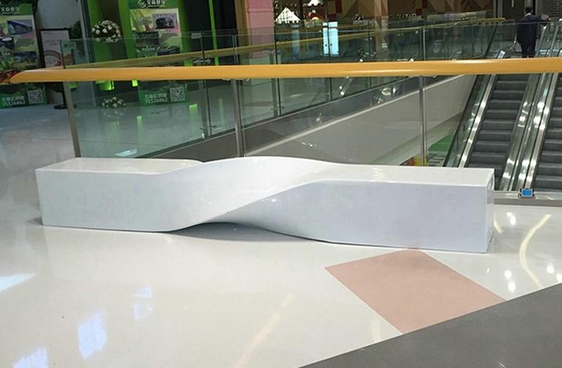 玻璃鋼波浪造型長椅