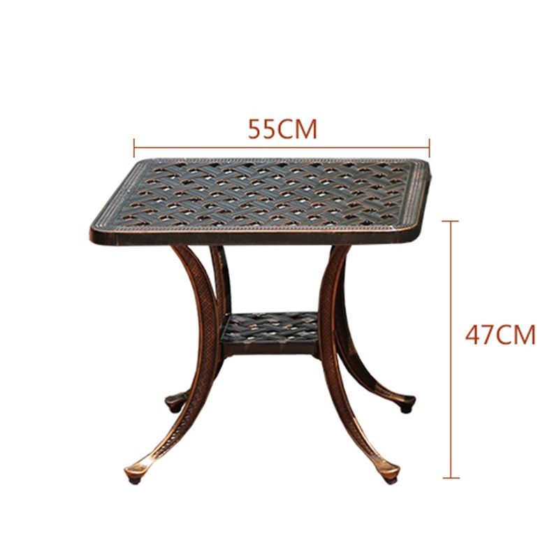 Cast Aluminum Outdoor Park Bench | Villa & Courtyard 155/136cm Multi-Colour EFWB-036
