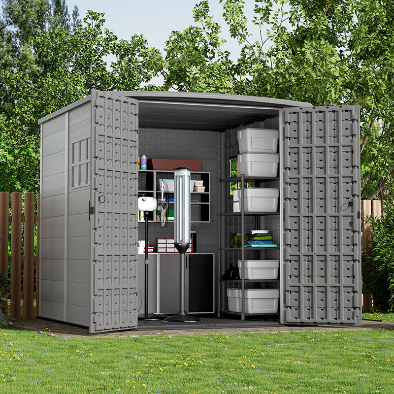 Chill-Home HDPE Outdoor Storage Shed — Gable Roof Single Bay approx. 2.6㎡ (1 window) SH007