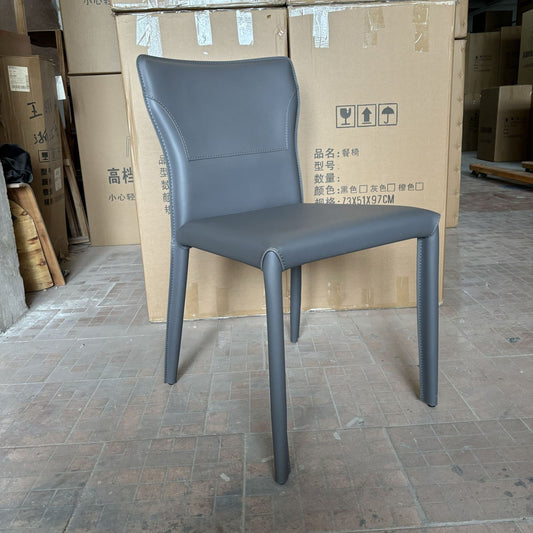 馬鞍皮餐椅商用意式極簡酒店椅子餐廳凳子靠背椅北歐馬鞍椅 TCH00438