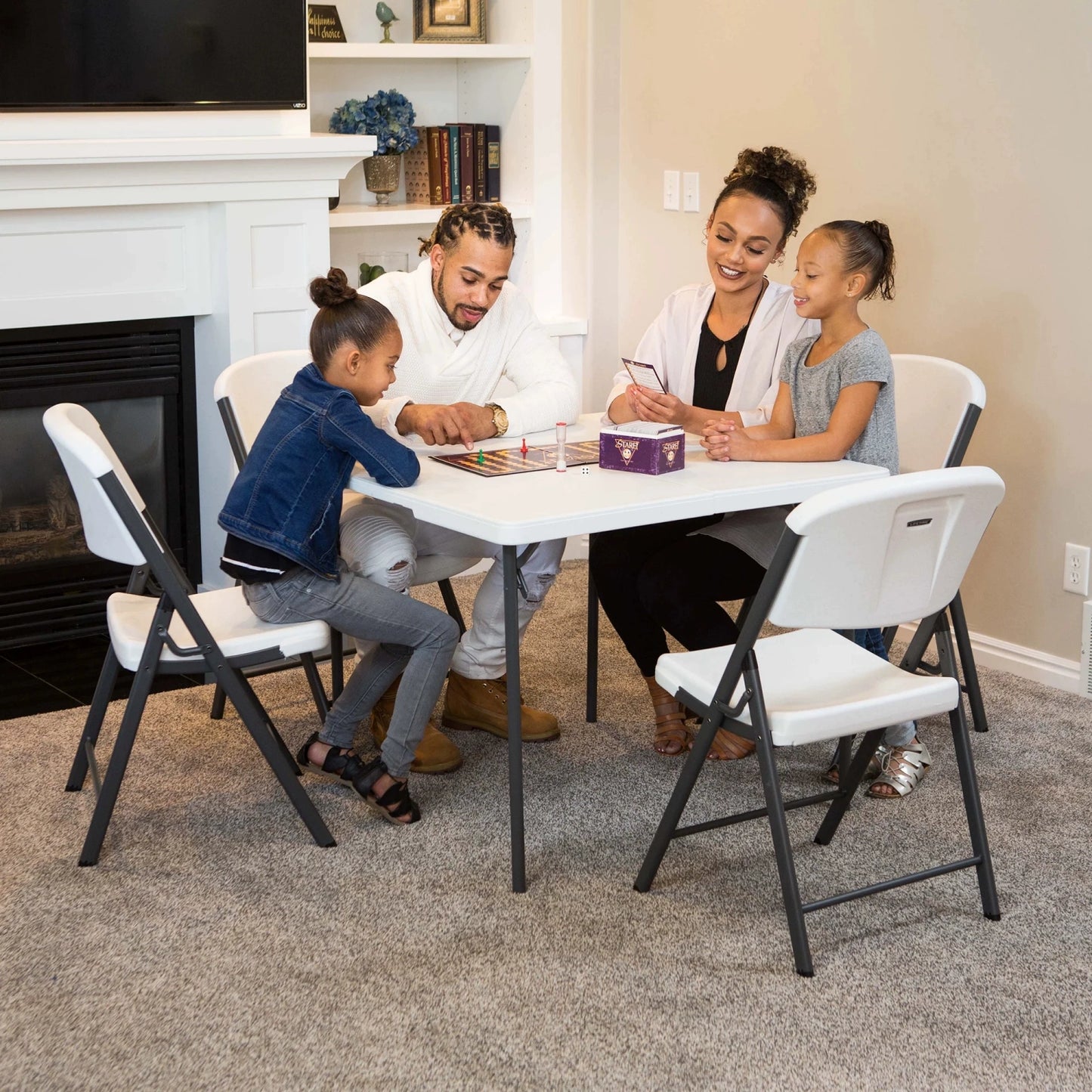 Lifetime HDPE Table 94cm Square Table Folding Type Lifetime-Table-04
