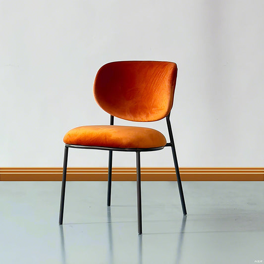 北歐皮革餐椅成人現代餐椅家用鐵藝靠背金屬椅樣板房設計師椅 TCH00559