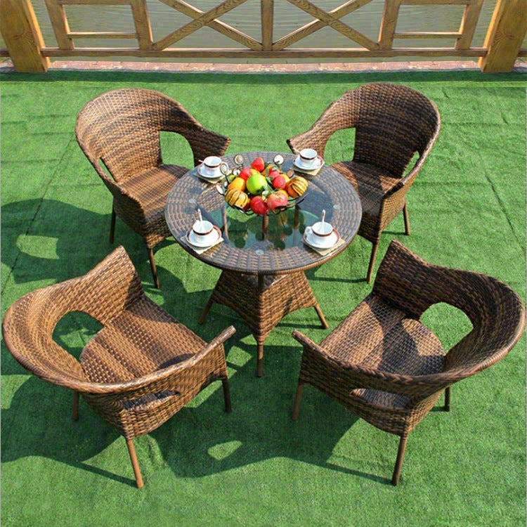 Outdoor Rattan Dining Table and Chair Set TC087