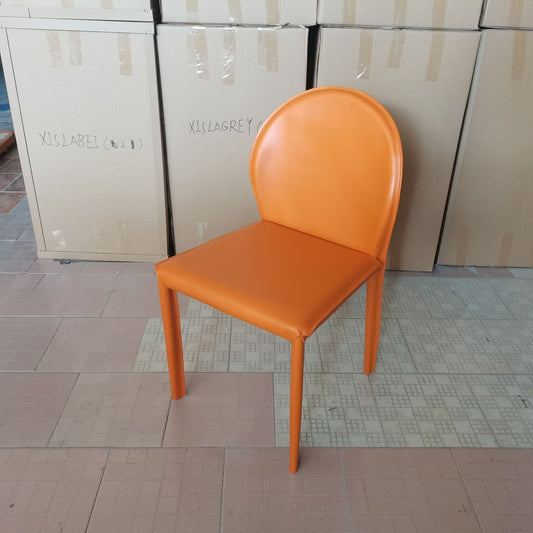 意式極簡馬鞍皮餐椅家用商用北歐椅現代簡約設計師樣板間酒店 TCH00428