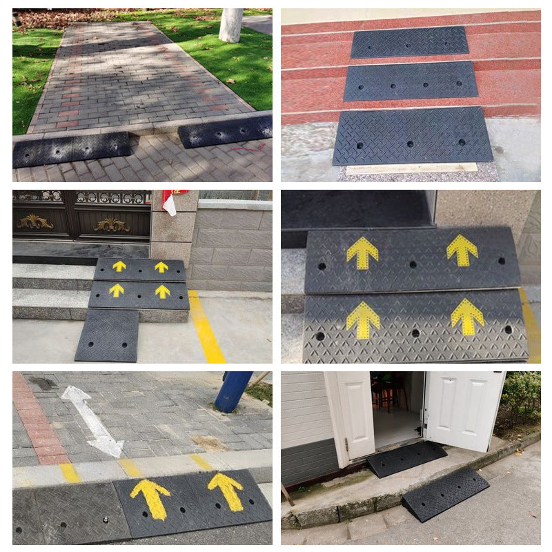 橡塑斜坡墊馬路牙子臺階墊汽車 上坡墊三角墊爬坡墊加寬加重路沿坡 TCH00037-1