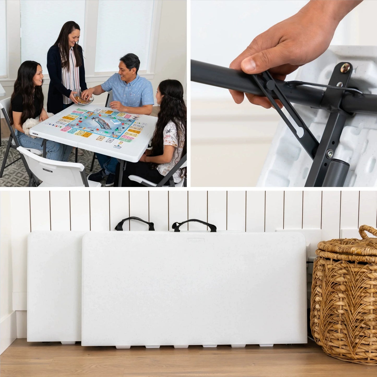 Lifetime HDPE Table 94cm Square Table Folding Type Lifetime-Table-04