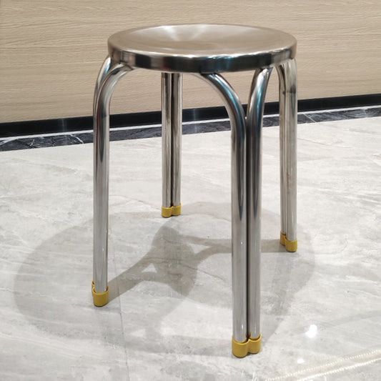 不銹鋼凳子 可疊放不銹鋼椅子 金屬小圓凳 TCH00954-1