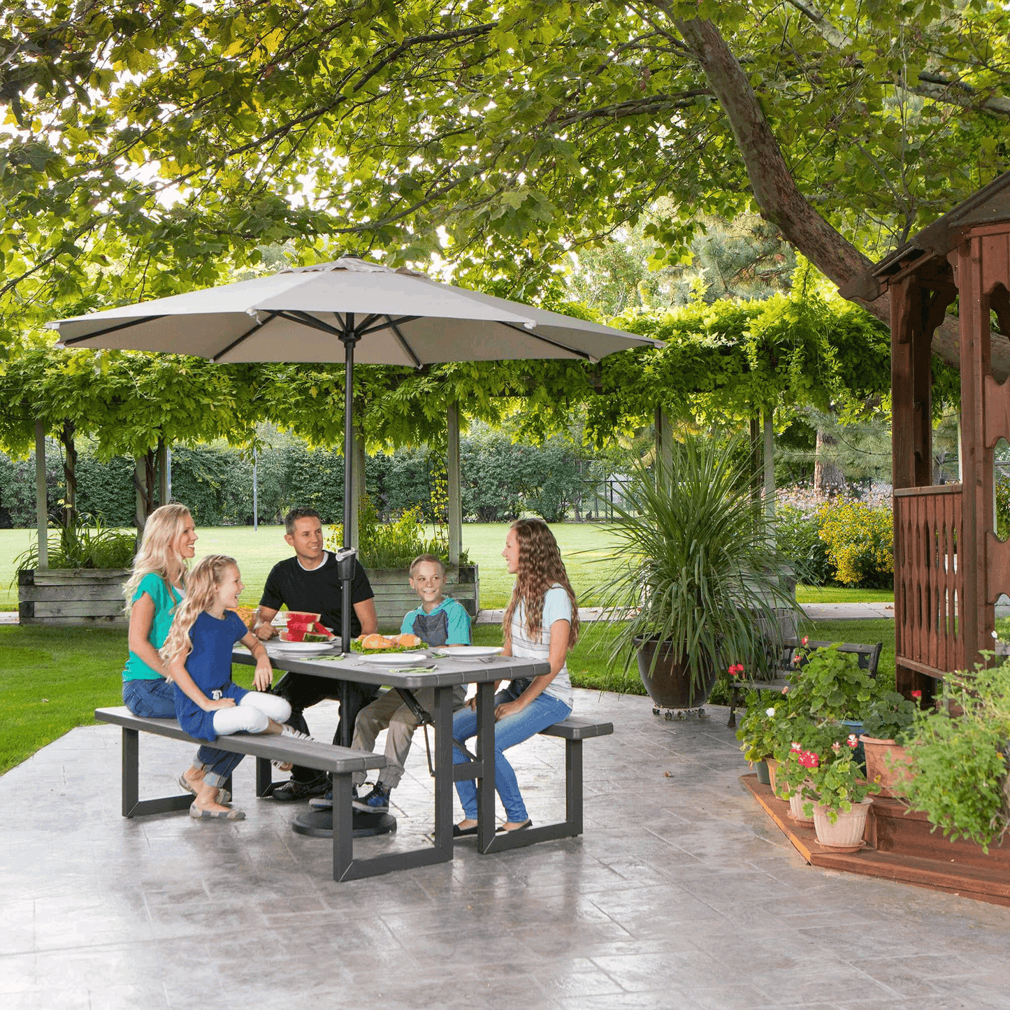 Lifetime HDPE Table 182cm Picnic Table Lifetime-Table-02-Grey