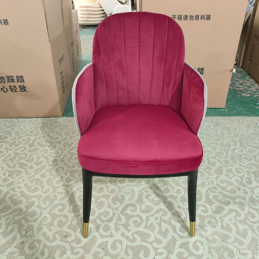 歐式餐椅現代簡約舒適原木靠背椅子小戶型咖啡廳樣板間洽談椅 TCH00382-1