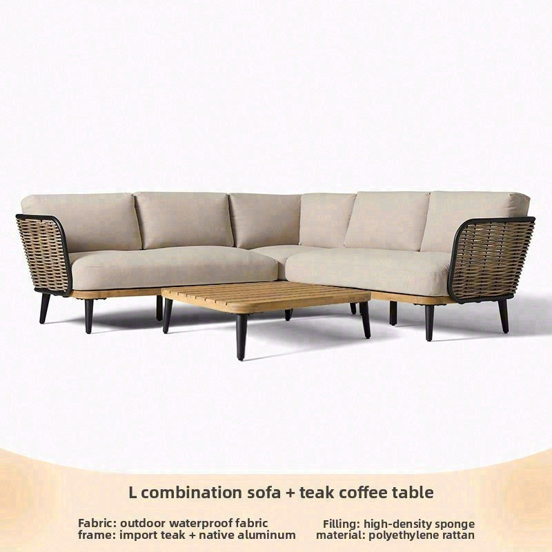 戶外PE藤編設計師柚木沙發組合 SOFA137 配件細節