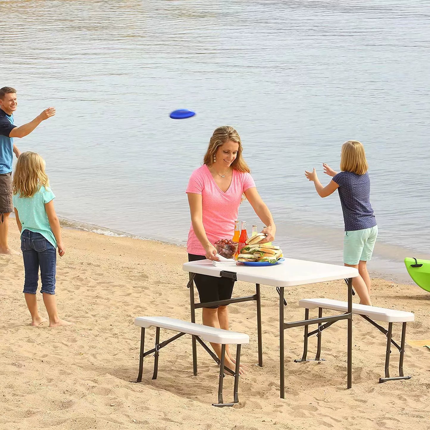 Lifetime hdpe 106cm table and chair set Lifetime-Tableset-01