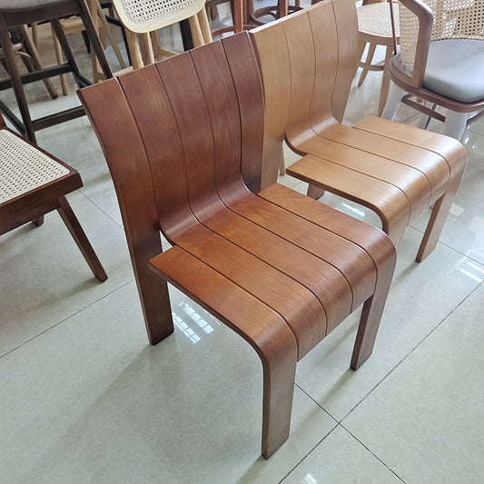 現代中古餐椅侘寂風椅子曲形靠背餐椅復古餐廳曲木沙發椅 可疊放 TCH00973