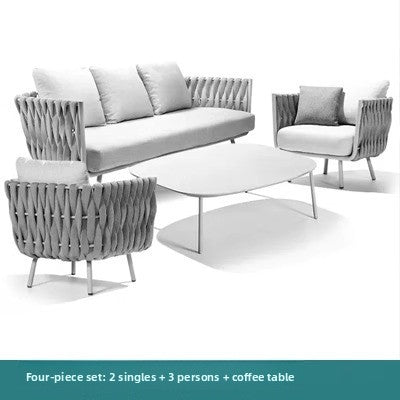 PE藤帶沙發+餐椅+躺床 戶外套裝(可單件購買)SOFA139