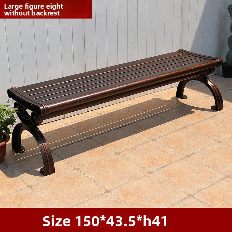 Cast Aluminum Outdoor Park Bench 1.2–2m | Splayed Legs EFWB-034