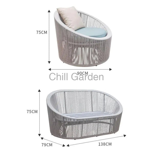 戶外沙發 ︳沙發 咖啡桌︳戶外傢俬 Sofa045