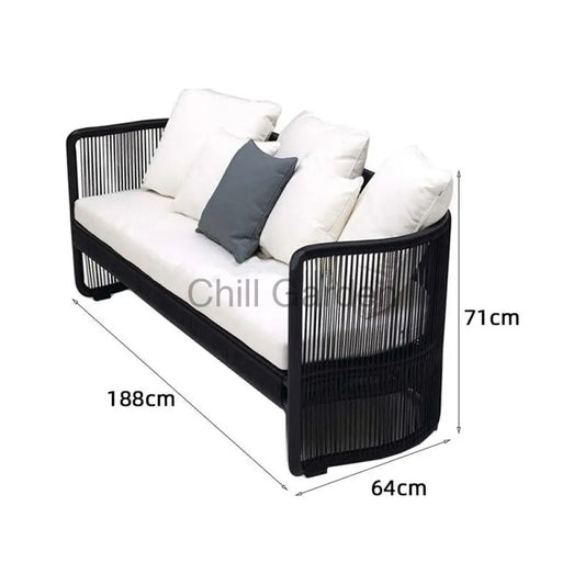 籐制戶外沙發 ︳沙發 咖啡桌︳戶外傢俬 Sofa018