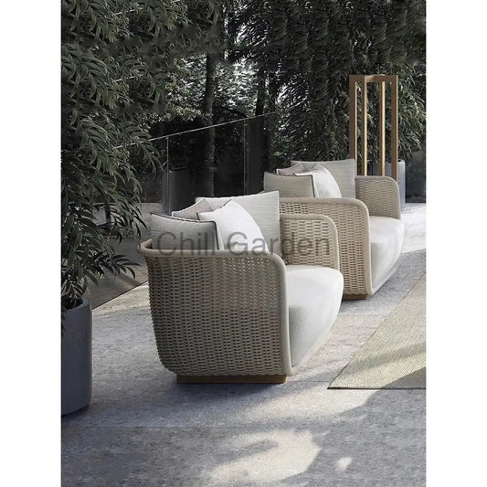 籐制戶外沙發 套裝 ︳藤椅 咖啡桌︳戶外傢俬 Sofa014