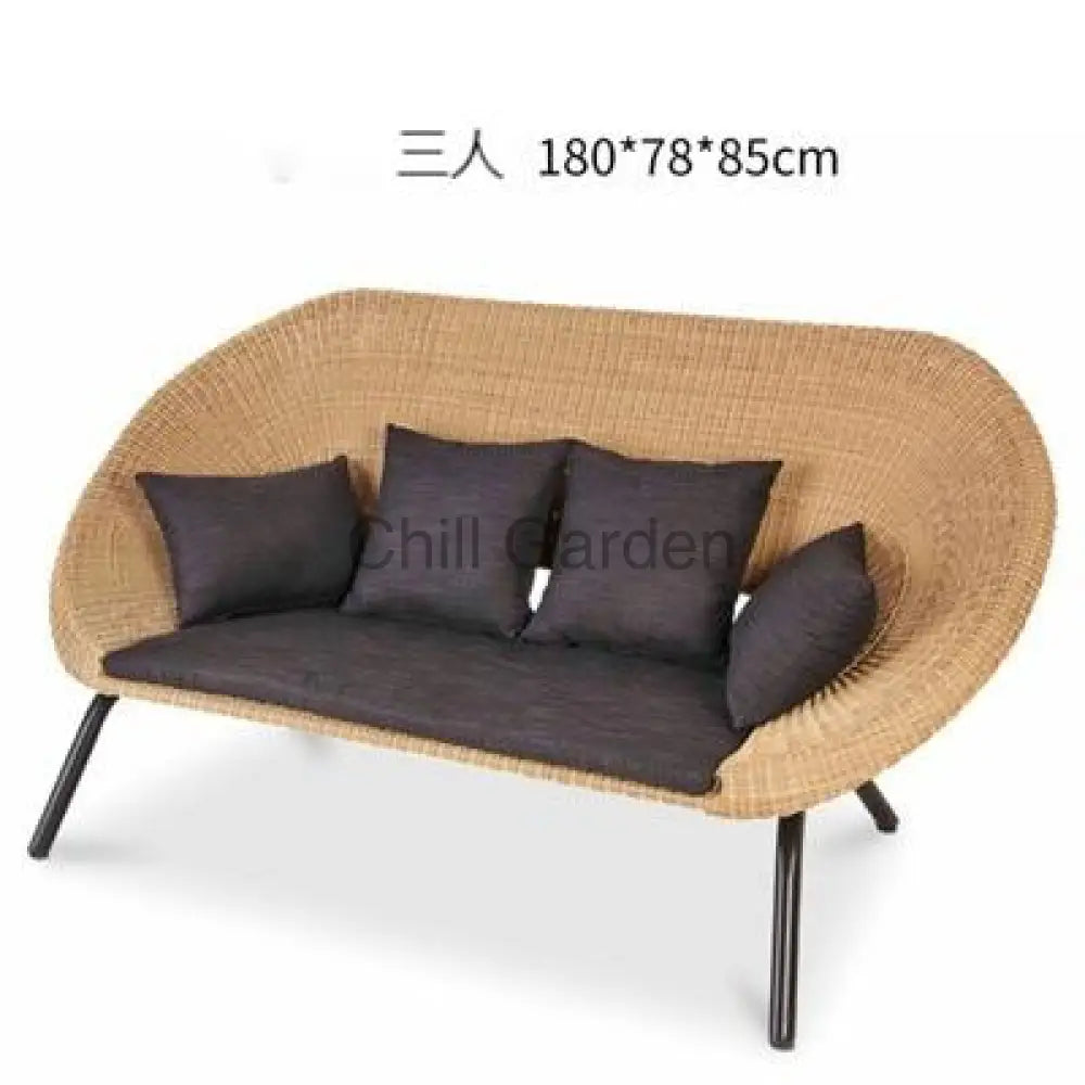 籐制戶外沙發 組合 ︳沙發 咖啡桌︳戶外傢俬 Sofa017