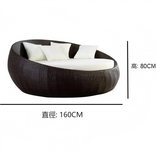 Rattan Bird's Nest 1.6m Sofa Bed︳Sofa Sofa Bed