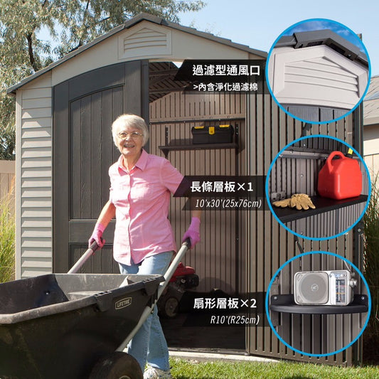 美國 Lifetime HDPE 戶外屋 7尺X7尺單窗 Lifetime-HDH-01