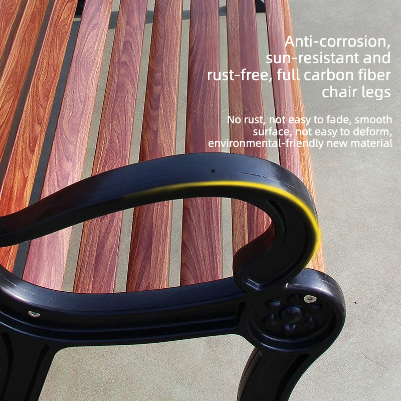 Fiberglass (FRP) Carbon-Fiber Outdoor Park Bench 1.2-1.8m Coffee/Orange EFWB-050