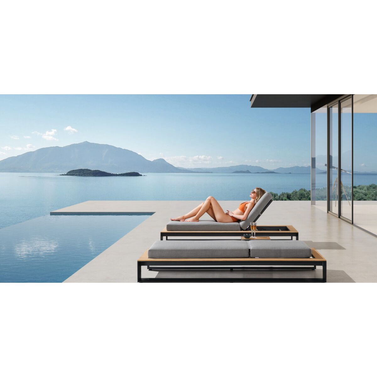 Cambusa Series Outdoor Sun Lounger set