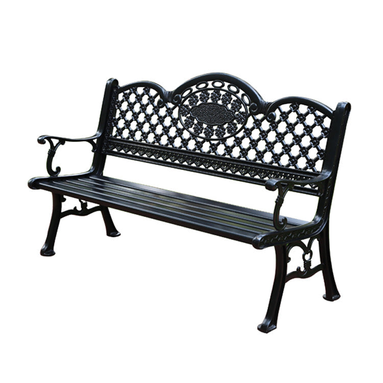 Cast Aluminum Outdoor Park Bench | Villa & Courtyard 155/136cm Multi-Colour EFWB-036