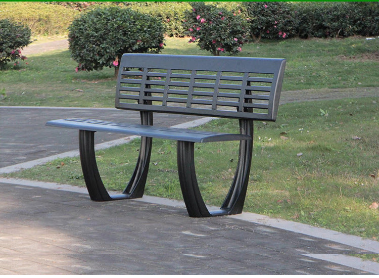Cast Aluminum Chinese-Style Outdoor Park Bench | Black 1.2/1.5m EFWB-035