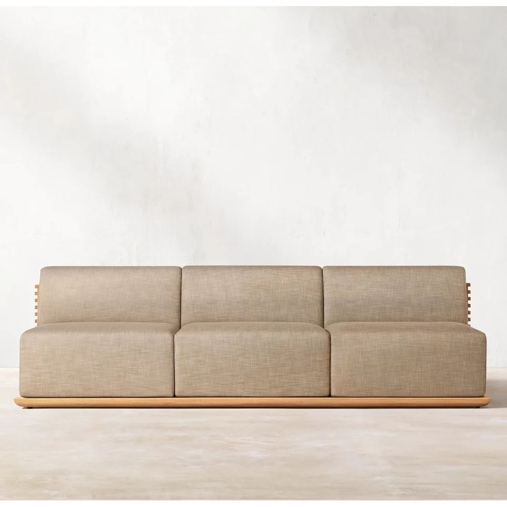 戶外防水沙發套裝 | 單件 | 柚木 拉絲做舊 | 餐檯椅 沙發 | SUNBRELLA布