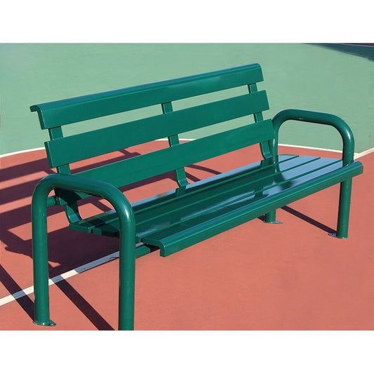鐵製戶外公園長椅 球場休憩 1.5-1.8米 綠色 EFWB-049