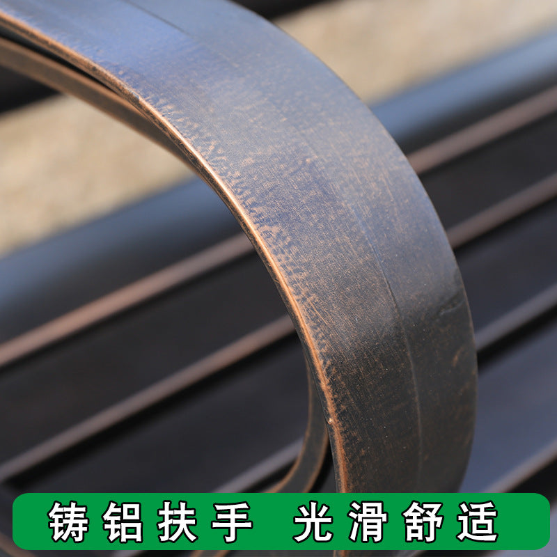 Cast Aluminum Outdoor Park Bench 1.2–2m | Splayed Legs EFWB-034