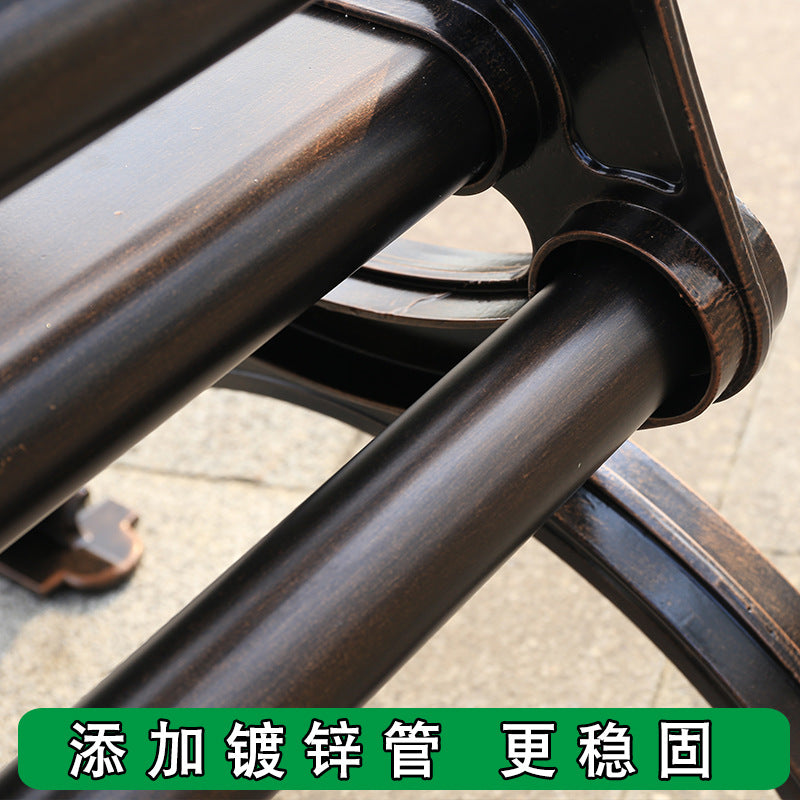 Cast Aluminum Outdoor Park Bench 1.2–2m | Splayed Legs EFWB-034