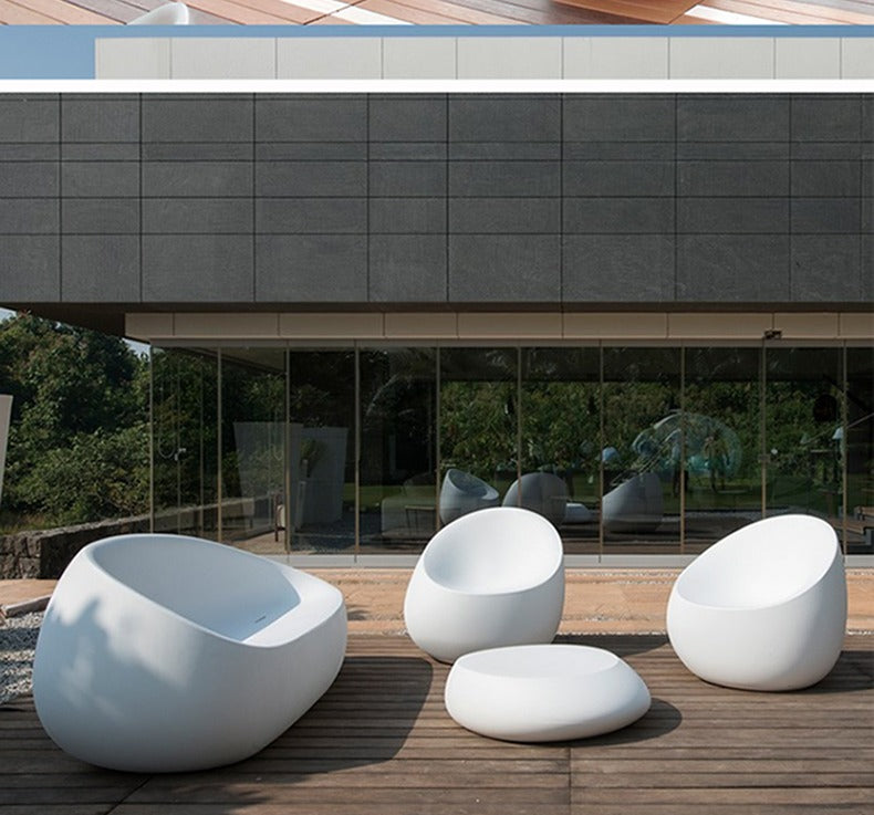 玻璃鋼 鵝卵石造型 椅子︱商場椅