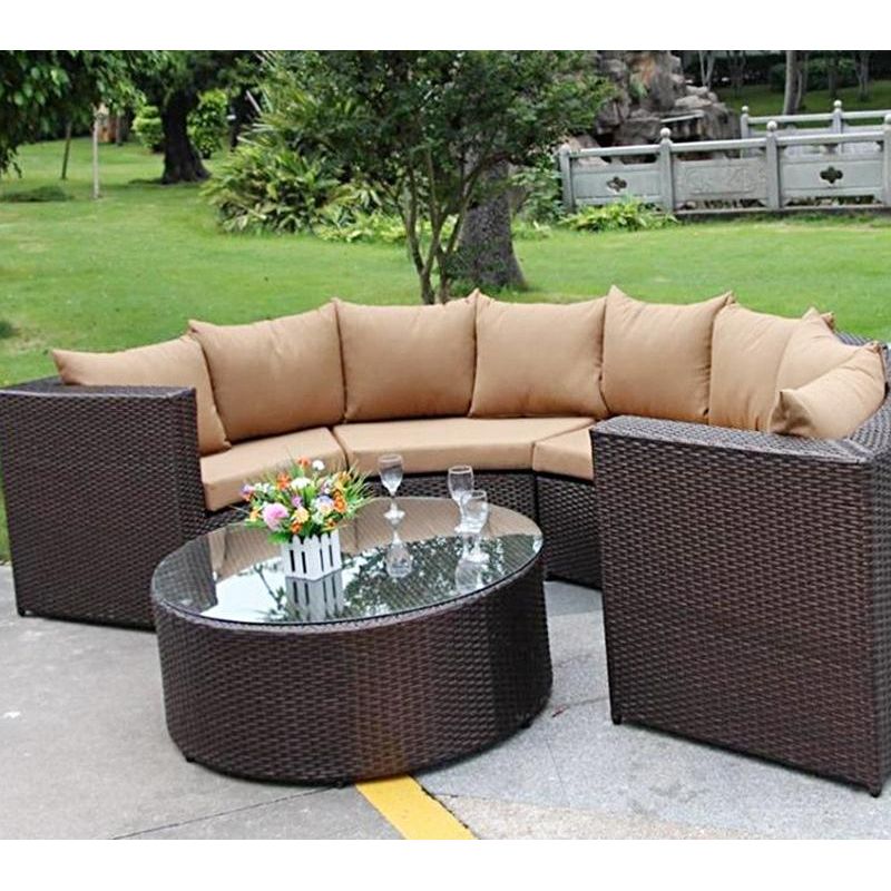 户外沙發套裝 | 藤沙發茶几 | 藤編 | 藤椅 | 圓形 |