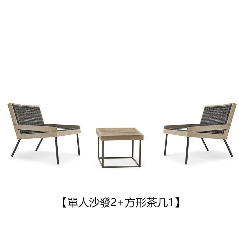 户外沙發套裝 | 單件 | 藤編 | 茶几 | 藤椅 | 柚木 |