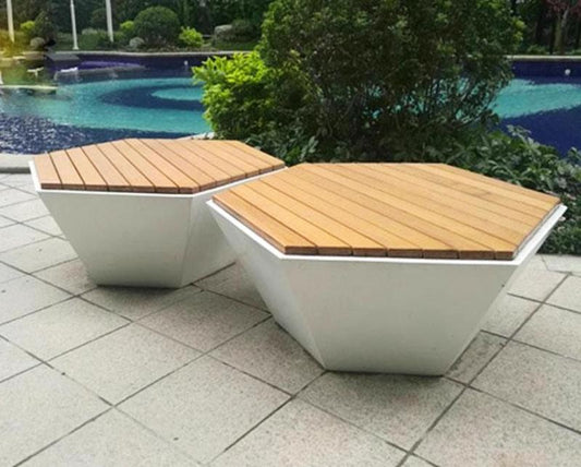 玻璃鋼 六角形 休閒座位