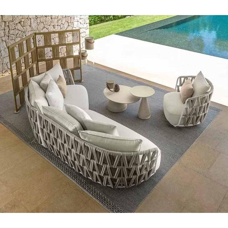 戶外沙發套裝 |單件| 編織網繩 鋁合金