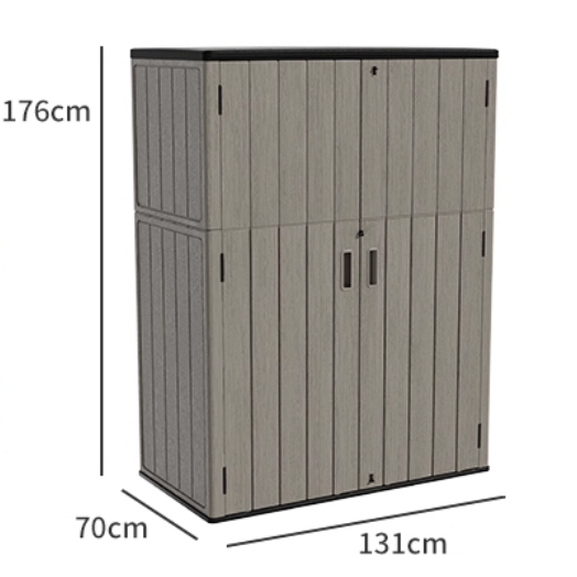 CH0007 - HDPE Outdoor Double-Layer Waterproof Storage Cabinet | Outdoor Cabinet | Waterproof Cabinet | Tool Cabinet | Storage Cabinet | Patio Cabinet