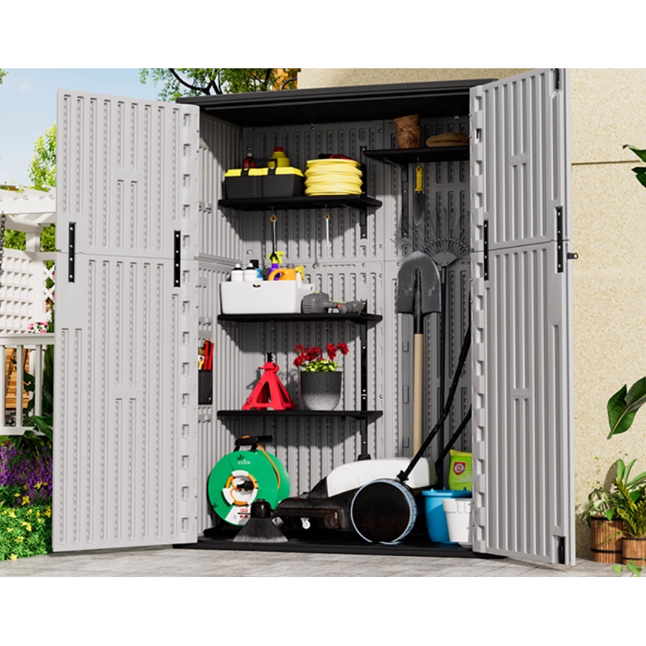 CH0007 - HDPE Outdoor Double-Layer Waterproof Storage Cabinet | Outdoor Cabinet | Waterproof Cabinet | Tool Cabinet | Storage Cabinet | Patio Cabinet