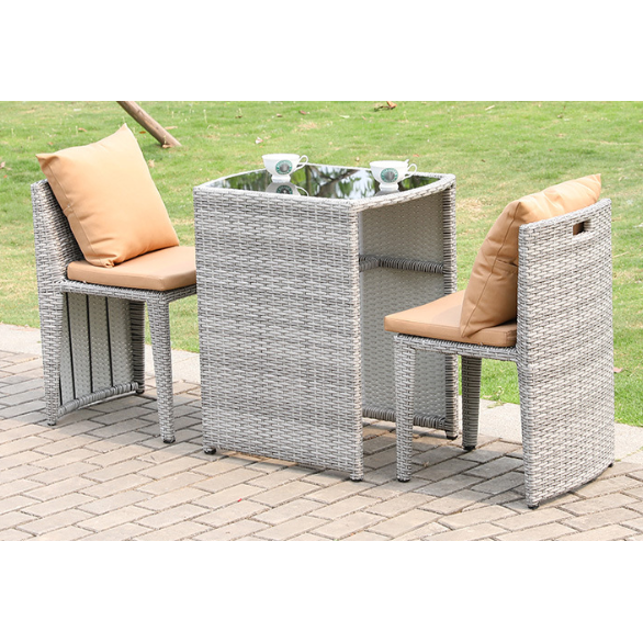 LO0001 Rattan balcony dining table and chair set | Rattan | Dining table | Rattan chairs | Dining table set | Outdoor furniture | Outdoor table