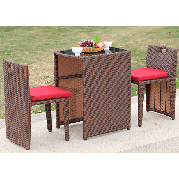 LO0001 Rattan balcony dining table and chair set | Rattan | Dining table | Rattan chairs | Dining table set | Outdoor furniture | Outdoor table