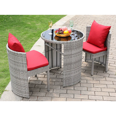 LO0001 Rattan balcony dining table and chair set | Rattan | Dining table | Rattan chairs | Dining table set | Outdoor furniture | Outdoor table
